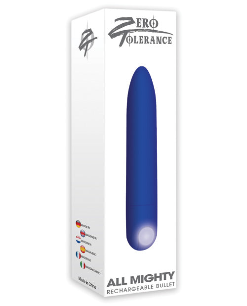 Zero Tolerance All Mighty Rechargeable Bullet - Blue Evolved Novelties INC