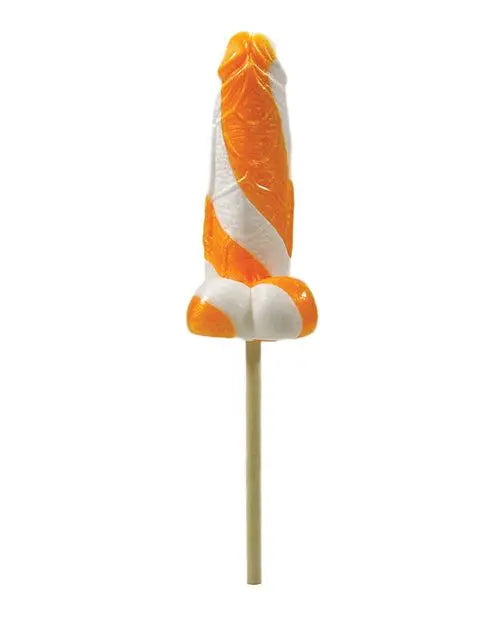 Cock Tailz Liquor Flavored Pecker Pops - Sex on the Beach Orange/White Stripe Hott Products