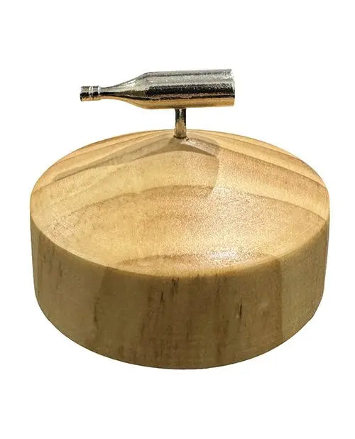 Spin The Bottle - Silver/Wood Kheper Games