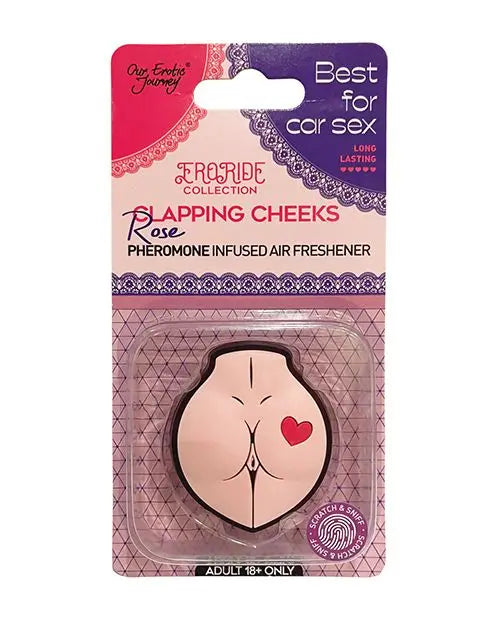 EroRide Clapping Cheeks Pheromone Infused Air Freshener - Rose Our Erotic Journey