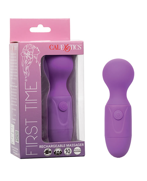 First Time Rechargeable Vibrator Massager - Purple Toy Filth