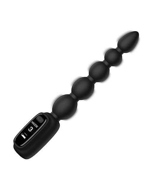Bang! Digital Silicone Anal Beads - Black 665 INC