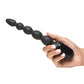 Bang! Digital Silicone Anal Beads - Black 665 INC