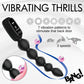 Bang! Digital Silicone Anal Beads - Black 665 INC